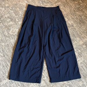 Athleta Dark Blue Wide-Leg Pants - size 14 - lightweight - elastic waist